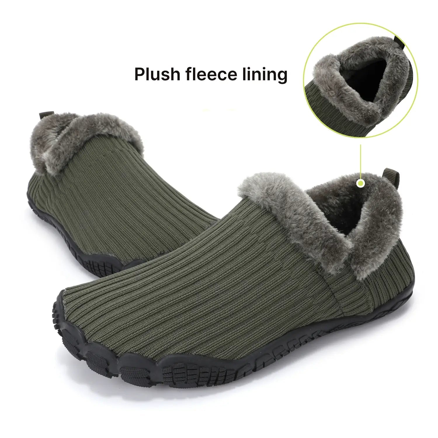 Hommie | Unisex Cozy Fleece-Lined Slippers with Non-Slip Sole for Indoor and Outdoor Use 1