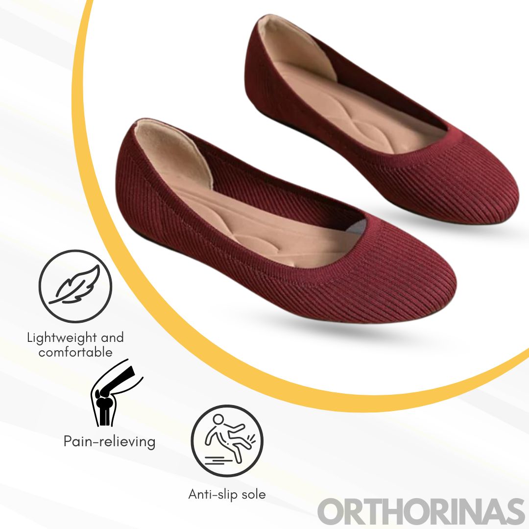Oriana | Women's Black Ballet Flats Ergonomic Supportive Design 11