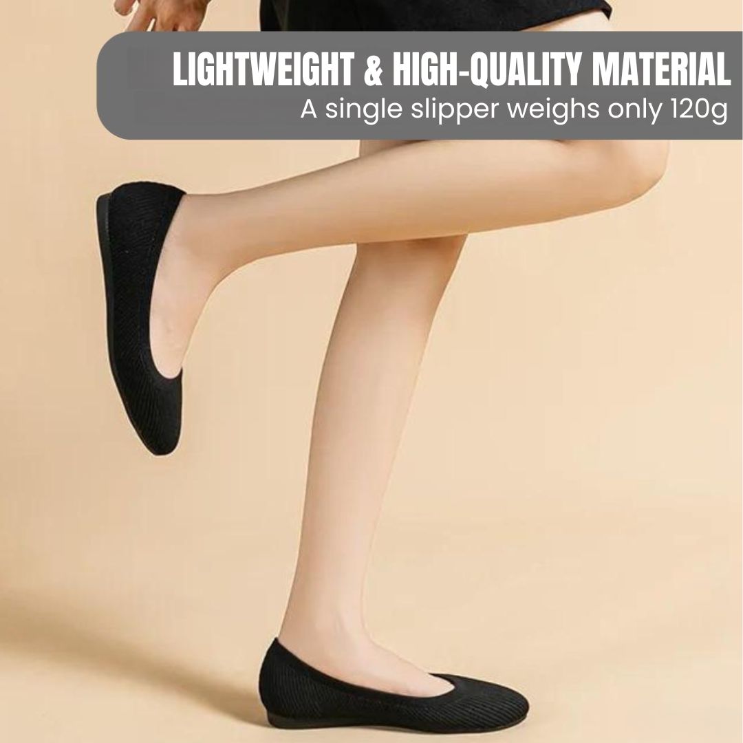 Oriana | Women's Black Ballet Flats Ergonomic Supportive Design 5