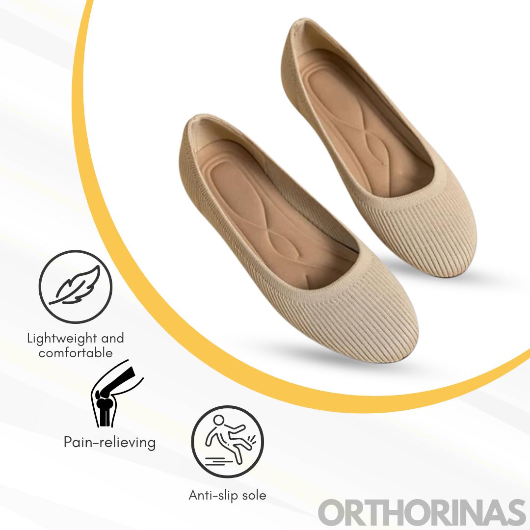 Oriana | Women's Black Ballet Flats Ergonomic Supportive Design 8