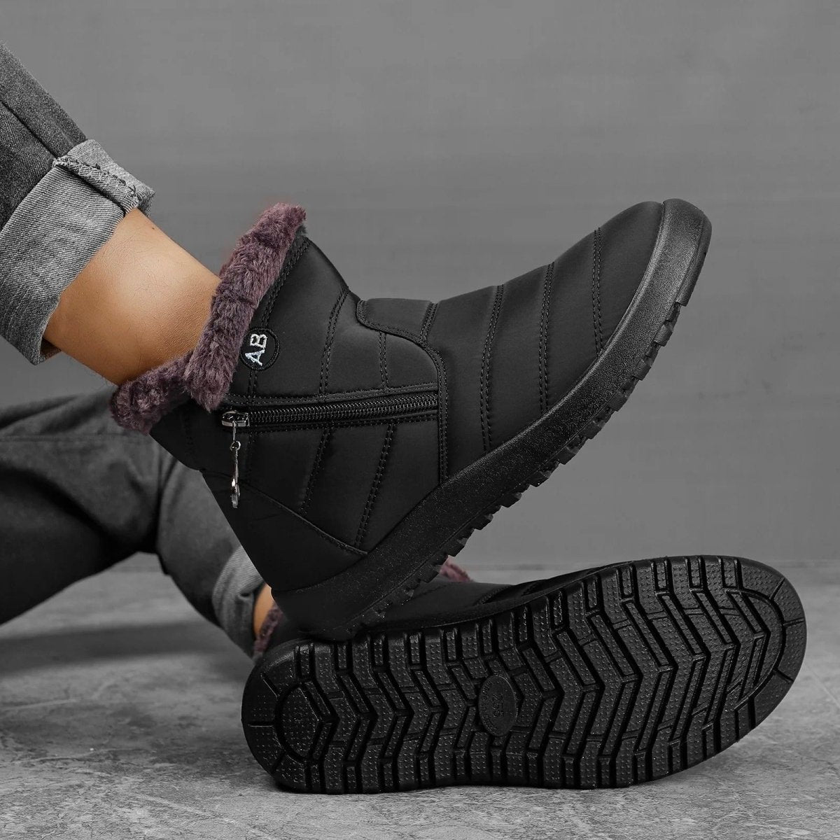 Polar Kick | Unisex Snow Boots Waterproof Thermal Lining Zipper Closure 1
