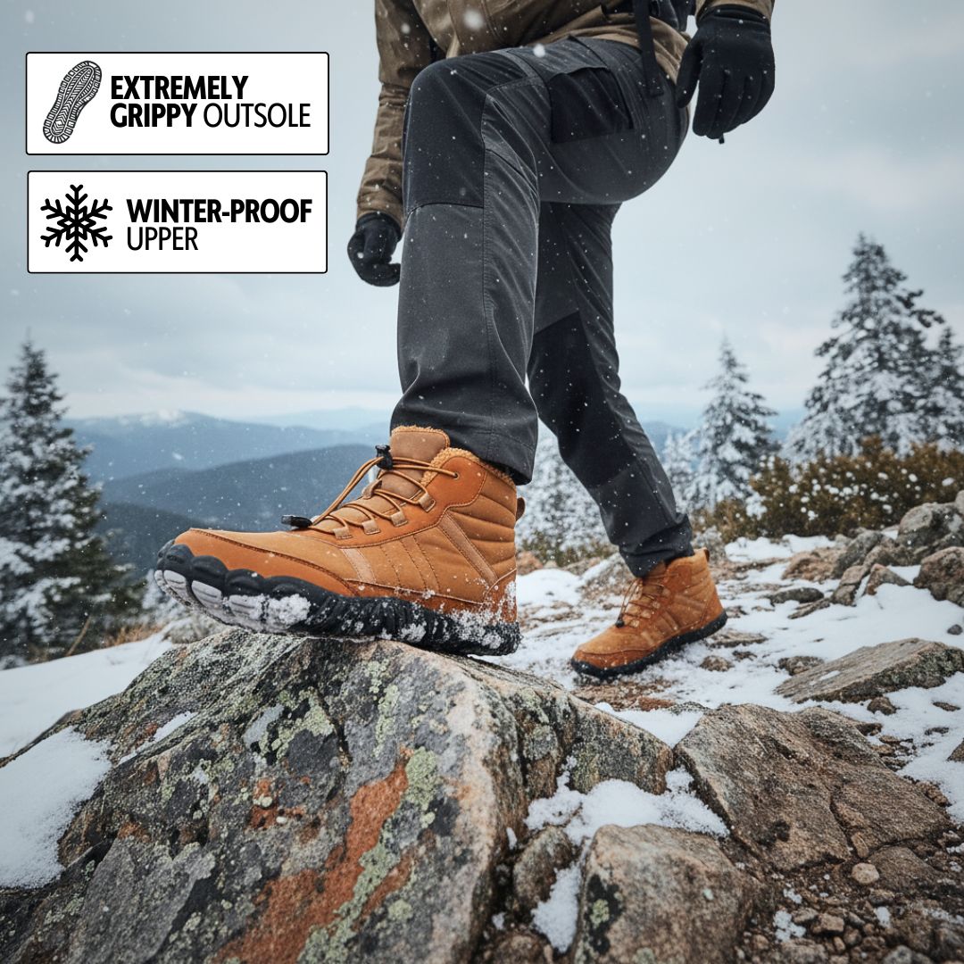 X-Forest | Unisex High-Top Barefoot Hiking Boots Waterproof with Wide Toe Box and Soft Fleece Lining 2