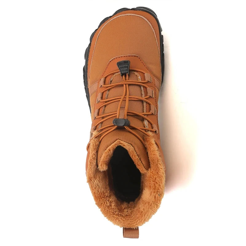 X-Forest | Unisex High-Top Barefoot Hiking Boots Waterproof with Wide Toe Box and Soft Fleece Lining 5