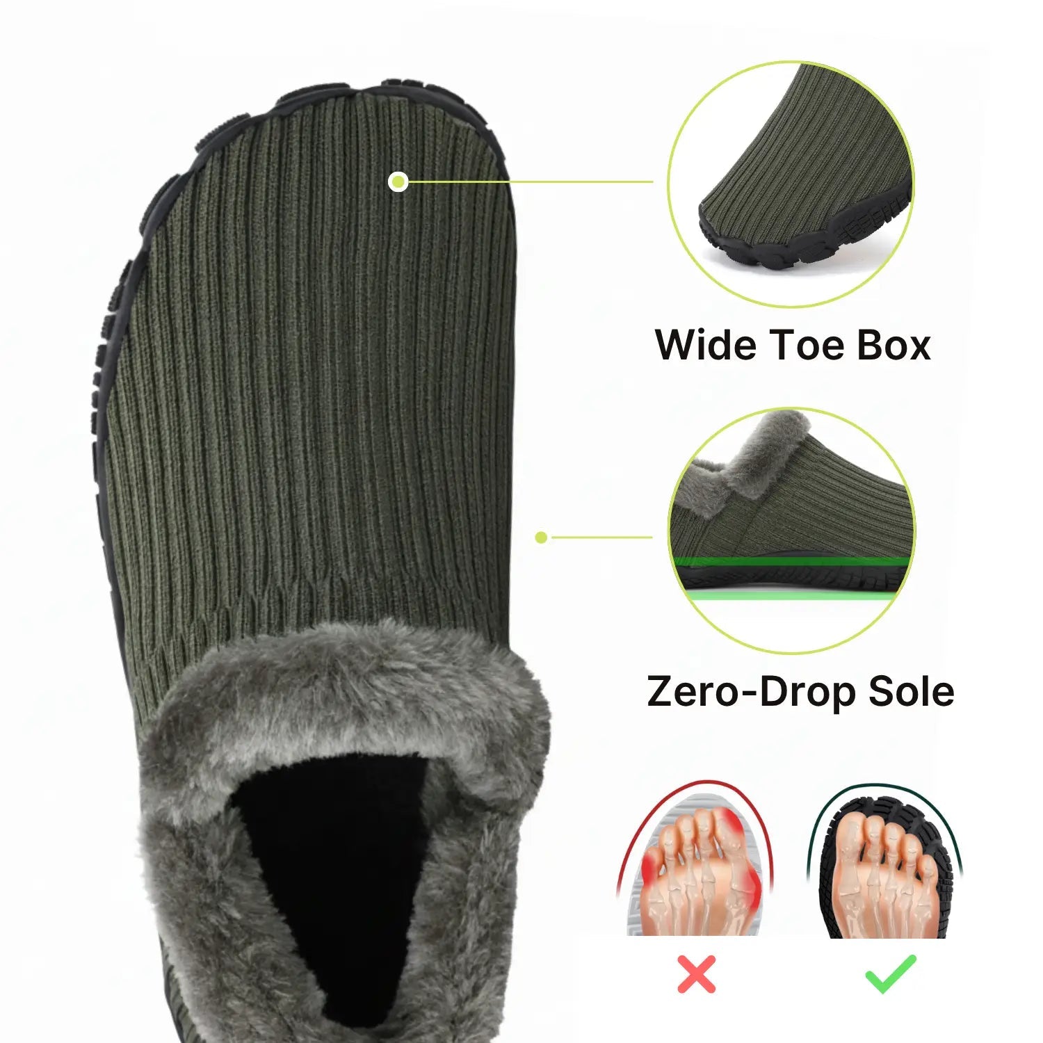 Hommie | Unisex Cozy Fleece-Lined Slippers with Non-Slip Sole for Indoor and Outdoor Use 6