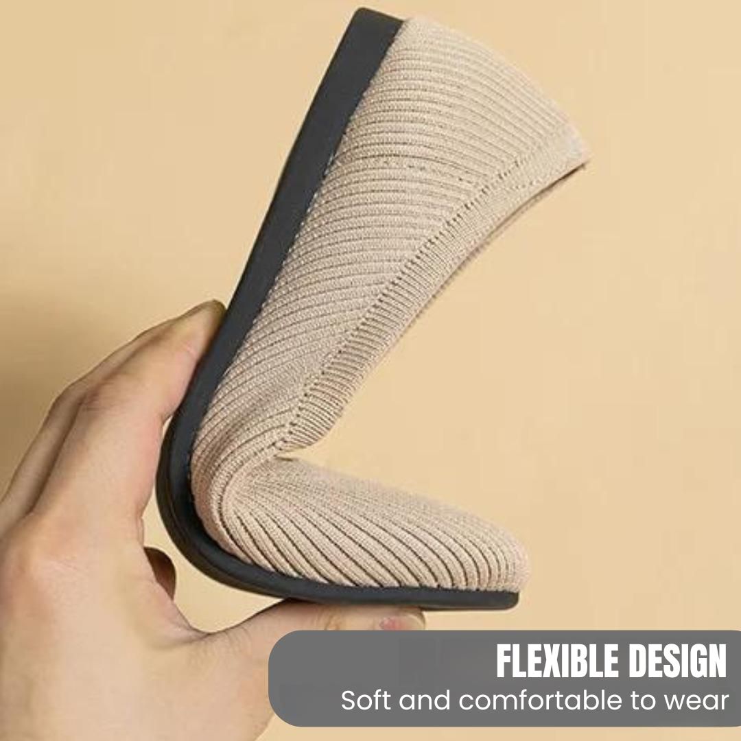 Oriana | Women's Black Ballet Flats Ergonomic Supportive Design 2