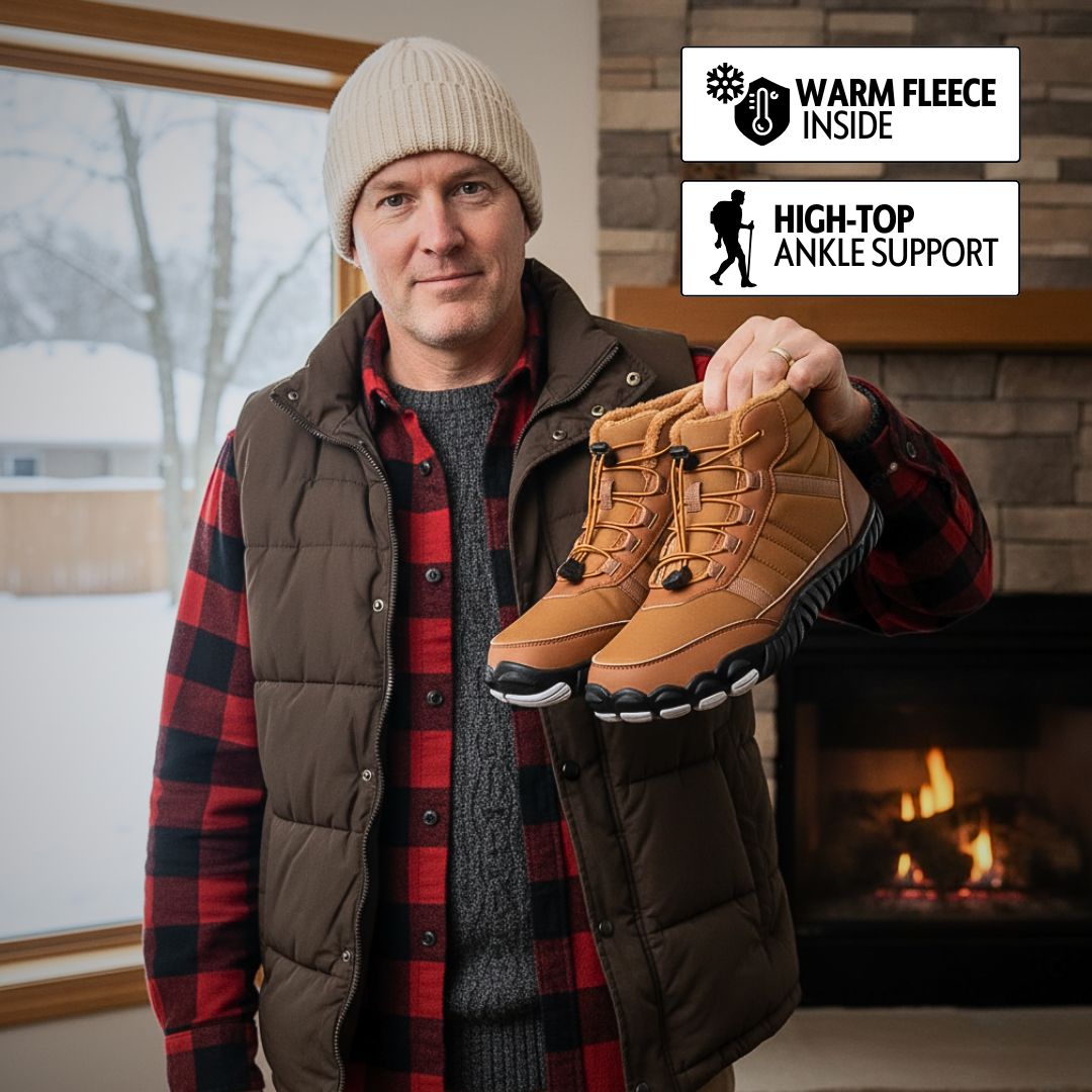 X-Forest | Unisex High-Top Barefoot Hiking Boots Waterproof with Wide Toe Box and Soft Fleece Lining 3