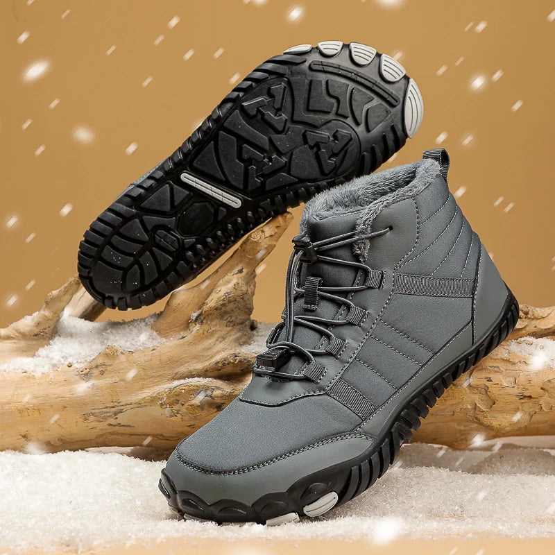 X-Forest | Unisex High-Top Barefoot Hiking Boots Waterproof with Wide Toe Box and Soft Fleece Lining 7